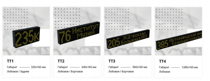 Транспортные табло Транспортные табло